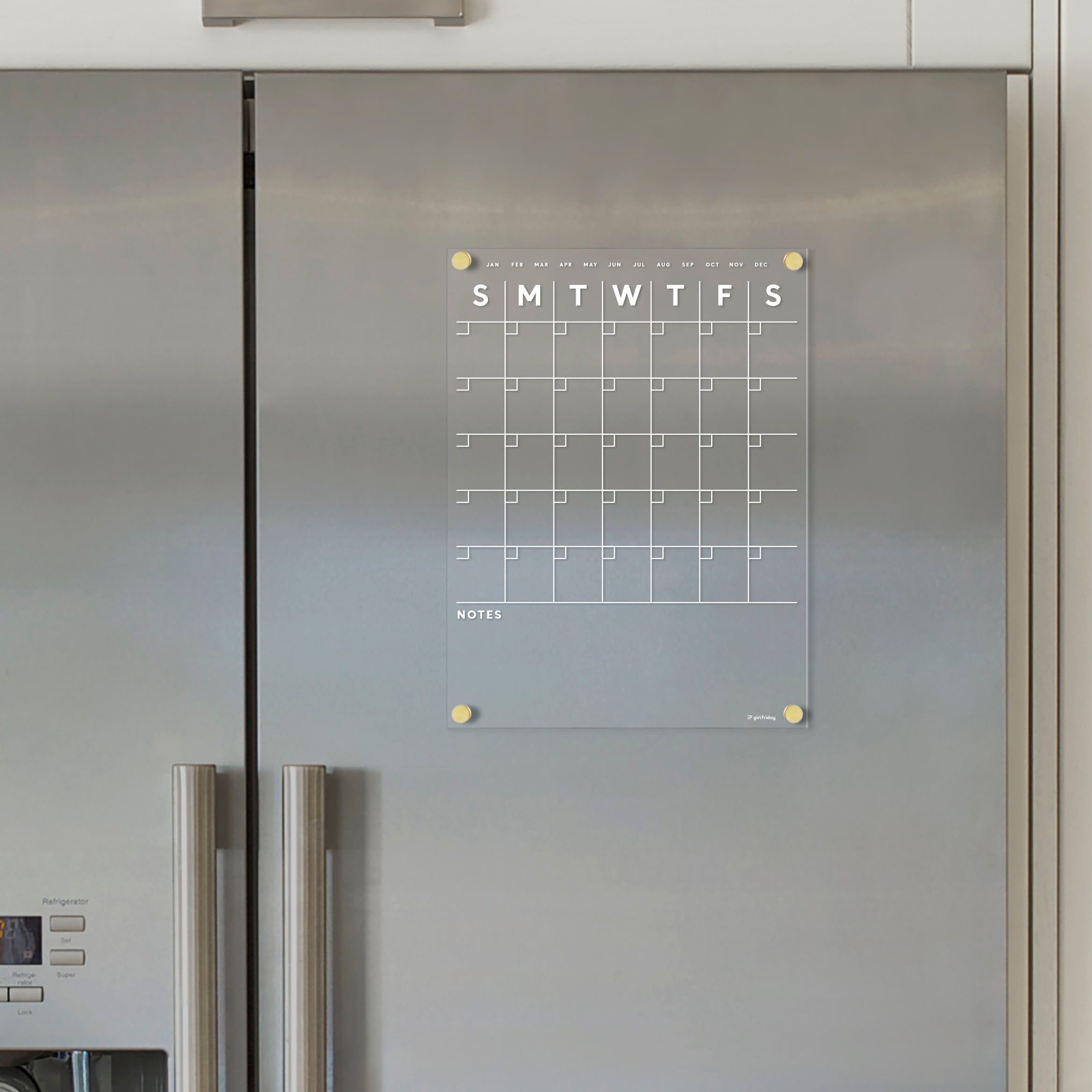 לוח שנה שקוף מגנטי למקרר