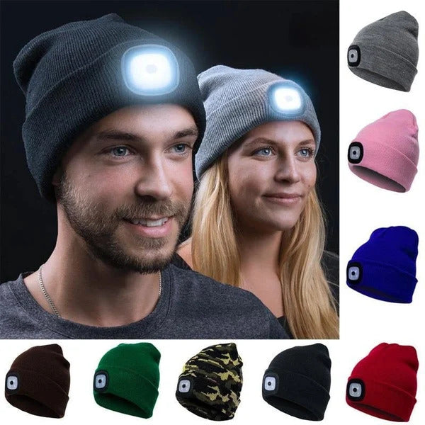 כובע גרב עם תאורת LED
